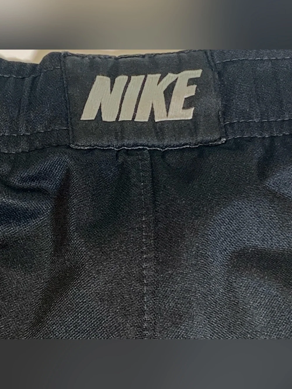 Nike Dri-FIT Open Hem Track Pants Gray Stripe Black Men’s Large Athletic Retro
